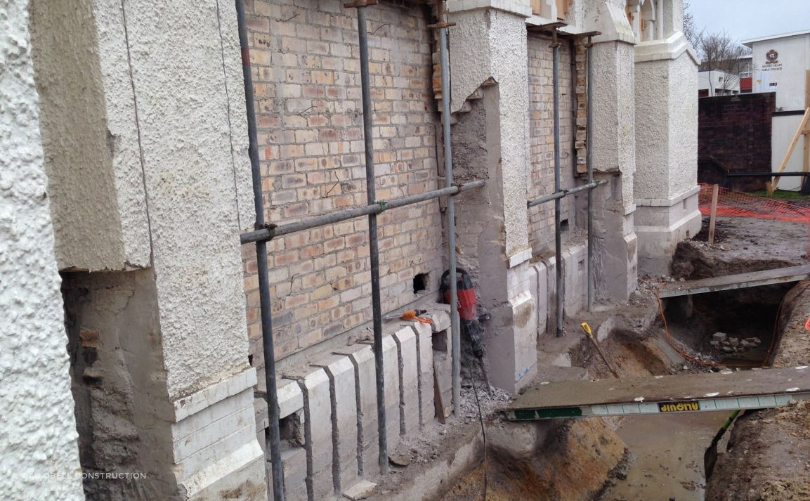 Lobell Earthquake Restoration and Strengthening - St Mary's Chapel Wall